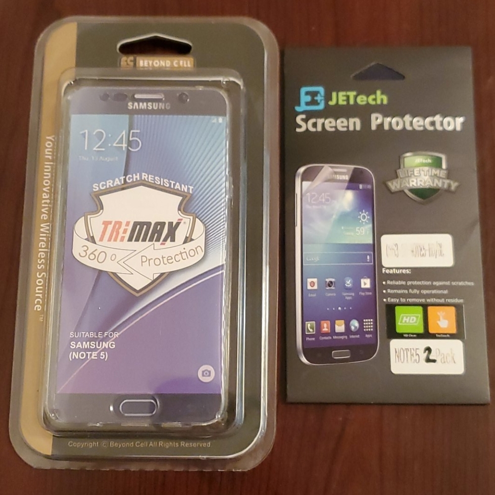 Note 5 case and 2 screen protectors